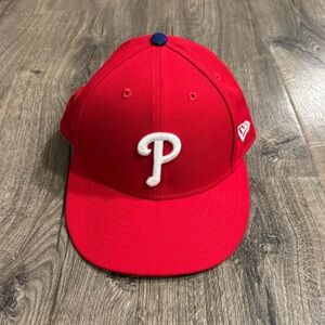 New Era 59FIFTY Philadelphia Phillies Authentic On-Field Red Fitted Hat Sz 7 1/8